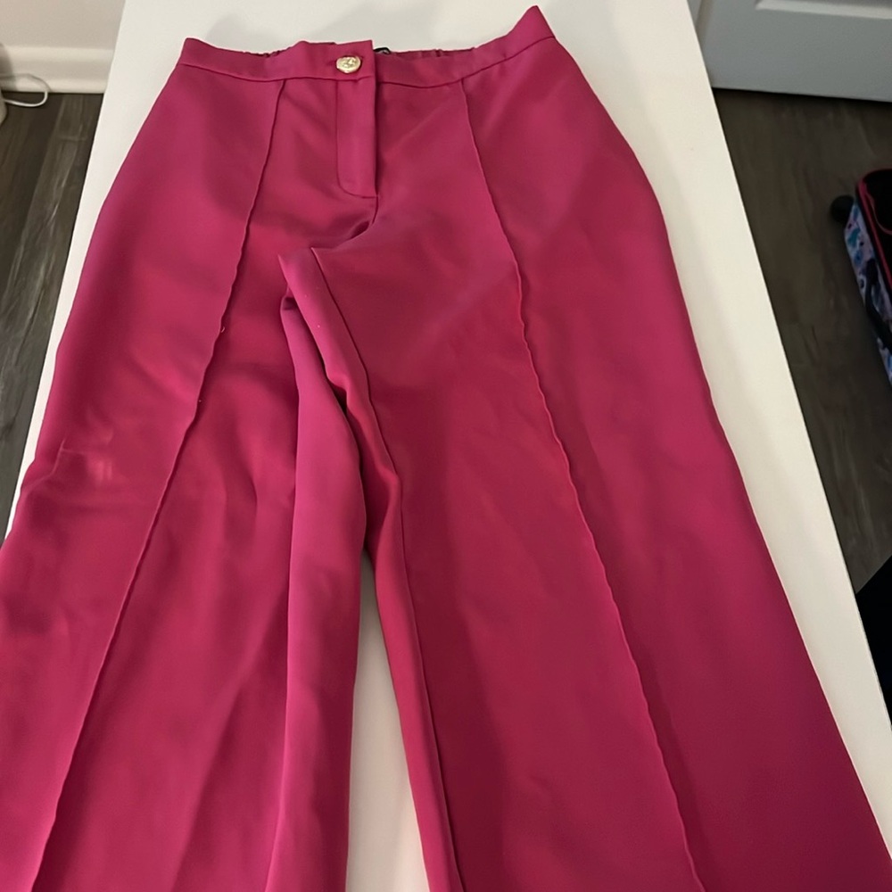 Hot pink business slacks